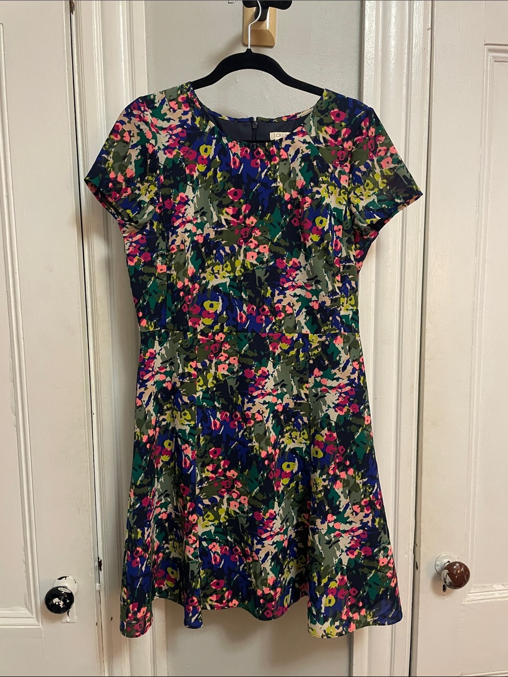 J. Crew floral midi A-line dress